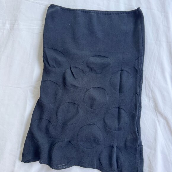 Paloma wool ribbed knit bandue top in navy - Picture 1 of 3